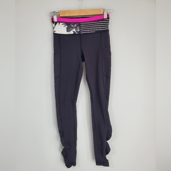 Lululemon 🍋 Speed Tight *Brushed InterlockBlack / Quilt Winter Size:2 - Picture 4 of 16